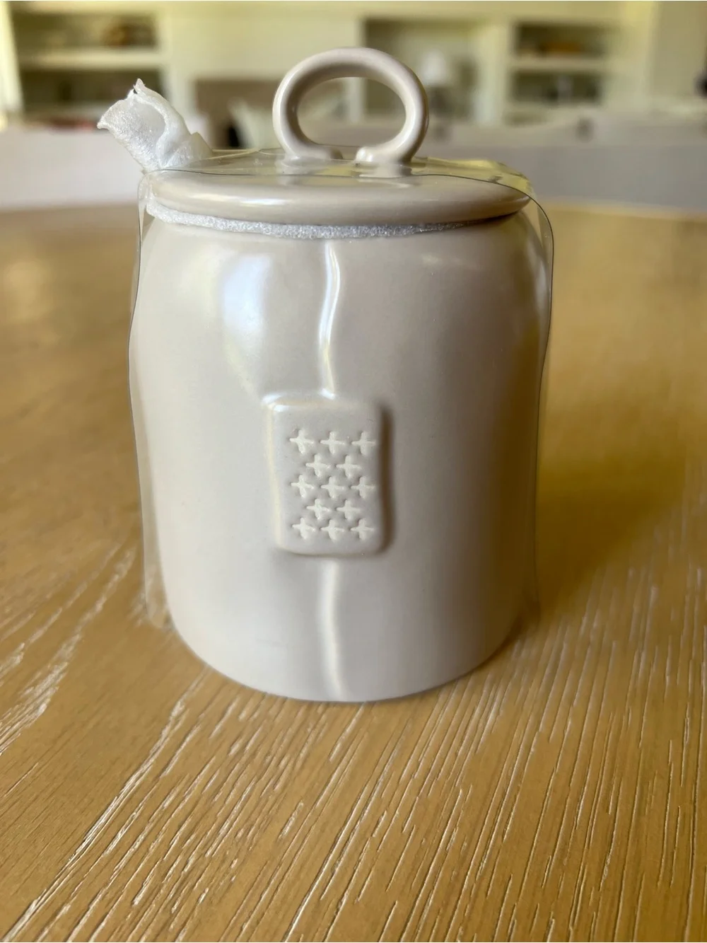 Target Ceramic Honey Jar with Lid in Cream
